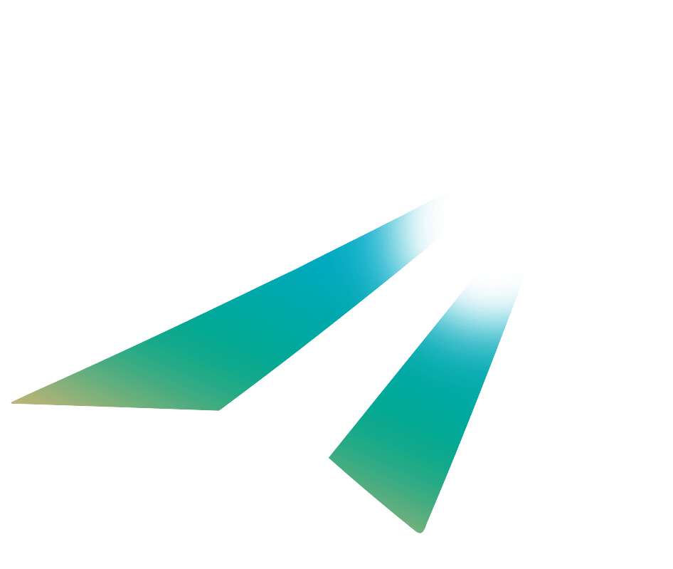 Graphic of a person riding a paper plane
